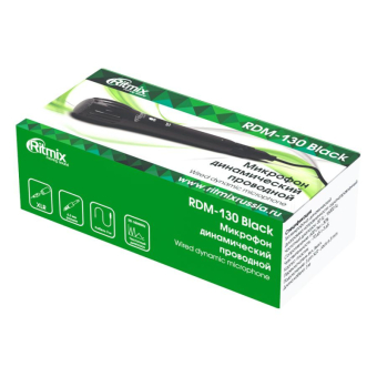 Микрофон RITMIX RDM-130, вокальный, для караоке, 3м, чёрный 2
