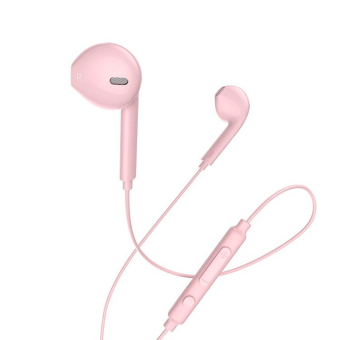 Наушники HOCO M55, вкладыши, с микрофоном, розовые 1