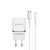 Адаптер BOROFONE BA36A USB, 3,0A, 18W, с кабелем Type-C, QC3.0, белый