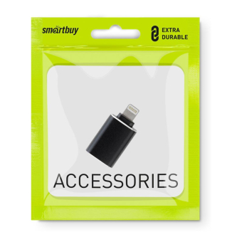 Переходник (Адаптер) OTG USB - Lightning, F-M, SMARTBUY A-253, чёрный 2