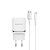 Адаптер BOROFONE BA36A USB, 3,0A, 18W, с кабелем MicroUSB, QC3.0, белый