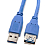 Кабель 5BITES USB 3.0 - USB 3.0, M-F, 1,8м, синий (UC3011-018F)