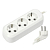 Сетевой удлинитель SMARTBUY 3 розетки, 16A,  2,0м, белый, с заземлением