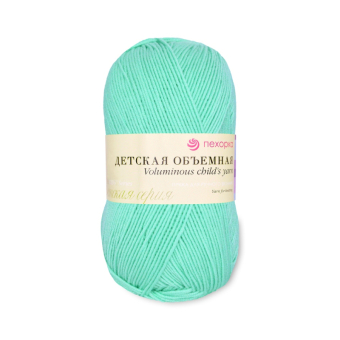 Детская объёмная (100% микрофибра) 100гр. 400м №411 мята 1
