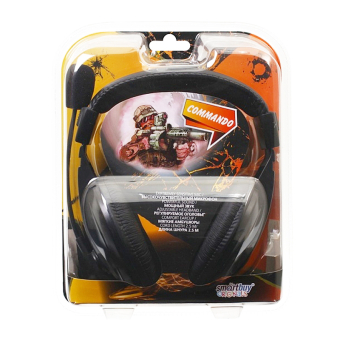 Наушники SMARTBUY SBH-7000 Commando полноразмерные, игровые, с микрофоном, черные 2