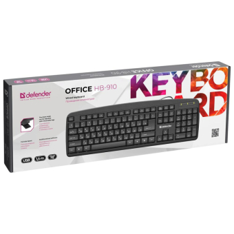 Клавиатура DEFENDER Office HB-910, USB, черная 2