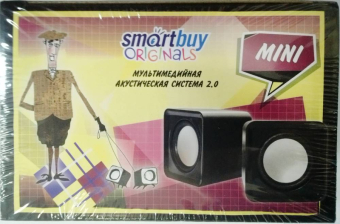 Колонки SMARTBUY SBA-2800 Mini, 2x2W, USB, чёрные 1