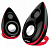 Колонки PERFEO PF-1961-В Rocket, 2x3W, USB, чёрные