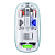 Мышь DEFENDER Ixes MM-999, беспроводная, USB+Bluetooth, аккумулятор 400 mAh, с подсветкой, прозрачн.