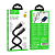 Кабель HOCO U143 Lightning, 1,2м, 2,4A, текстильный, LED-подсветка, черный