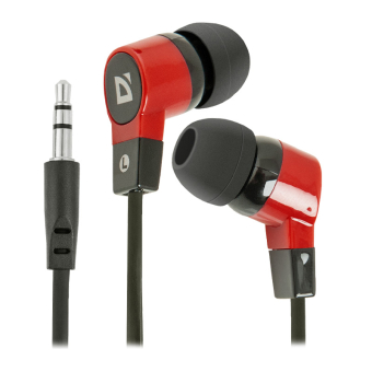 Наушники DEFENDER Basic 619 внутриканальные, черно-красные 1