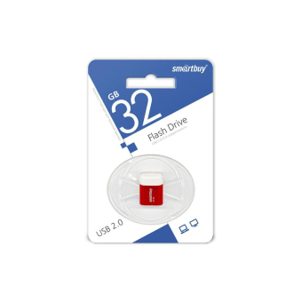 Флеш-карта SMARTBUY 32GB Lara, Mini, USB 2.0, красная 1