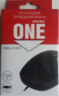 Мышь SMARTBUY SBM-214-K, USB, 1200dpi, черная 2