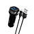 АЗУ HOCO Z40 2 USB, 2,4A, с кабелем Lightning, с подсветкой, черный