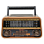 Радиоприёмник MEIER M-1939BT, Bluetooth v5.3, FM/AM/SW, USB, TF, AUX, золото