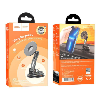 Автомобильный держатель HOCO CA113, магнитный, крепление на панель/стекло, чёрный 2